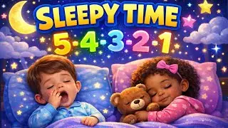 Sleepy Time Countdown Song 🌙 | Count Down 5-4-3-2-1 Bedtime Song for Kids