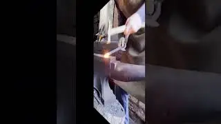Treadle hammer forging at Mill Forge