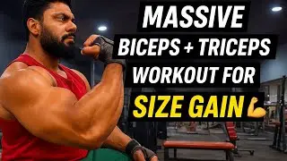 MASSIVE BICEPS TRICEPS WORKOUT FOR SIZE | transformation day-51 | Wasim khan |