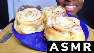 POPULAR ASMR: CINNAMON ROLLS ASMR (No Talking) EATING SOUNDS