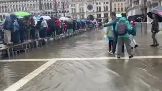 Heavy Rain Leads to Flooding in Venice