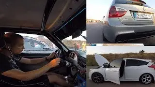 BMW E30 M20B27 VS BMW E91 330XD VS FORD FOCUS ST STAGE 3!!!!