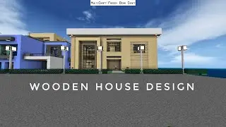 Wooden house design mini block craft 3D