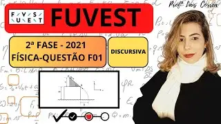🟠 FÍSICA / FUVEST 2021 / QUESTÃO F01 / FASE 2 / Um plano de inclinação θ situa-se sobre uma...