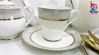 24Pcs Tea Set Dinner Set John Adams Premium Crockery Set