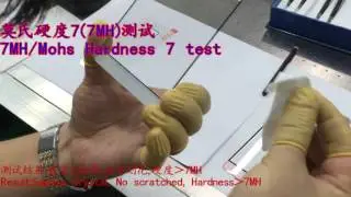 Mosh Hardness  Scale Testing for different glass