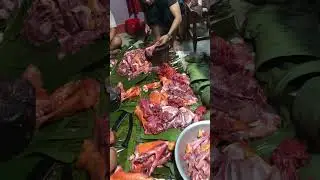 Sungur 🐷ko masu Cutting for sekuwa #sekuwa  #food #shorts