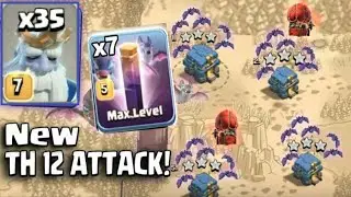 New Mass Royal Ghost Attack | 35 Royal Ghost + 7 Bat Spell :: New Th12 War Attack Strategy. Coc