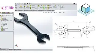 SolidWorks Tutorial # 37 Exercise | Open end spanner | Design a Spanner