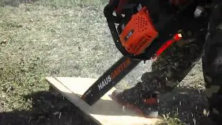 работа бензопилы для дома Хаусгарден Hausgarten, бензопила для дома