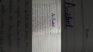 An Accident essay subscribe our channel