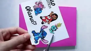 Make your own STITCH stickers - no printer NO PROBLEM! DIY STITCH Stickers at Home with Paper & Tape