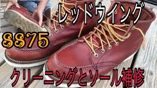 レッドウイング8875クリーニングとソール補修