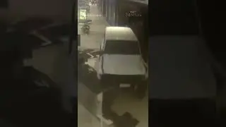 Suspects ram vehicle into shopping mall