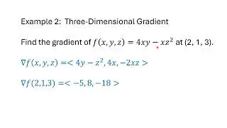Multivariable Calculus: The Gradient #Calculus #MultivariableCalculus #Gradient #Del #DelOperator