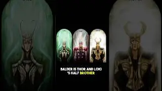 Balder is Thor and loki's half brother? 😱 #marvel #loki #thor #shorts