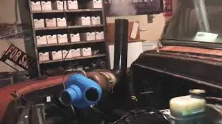 Turbo LS with a hood exit in a 57 Chevy truck