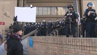 'Human beings' | Austin police join protesters in conversation | KVUE