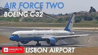 Air Force Two - Boeing C-32 USAF Landing | Lisbon Airport (LIS/LPPT)