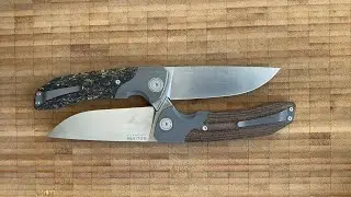 Maxace Goliath 2.0 M390, gold shred carbon fiber