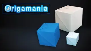 Origami Cubo de Papel de Uma Folha (Shuzo Fujimoto)! Caixa Simples e Minimalista Sem Recortes