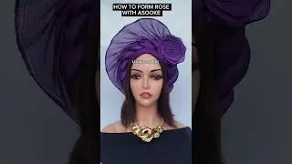 How to Form Rose Design with Asooke #asooke #autogele #headwear #youtubeshorts