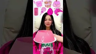 Random Pink Food MUKBANG🦑 03 REVERSED #cure #shorts