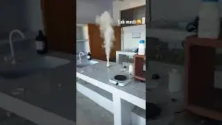 hydrogen peroxide + potassium permanganate = boom smoke😂😂 #chemistry #lab