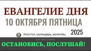 10 октября пятница Евангелие дня 2025 с толкованием #евангелие