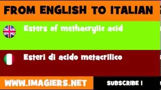 How to say Esters of methacrylic acid in Italian