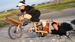 Girl Builds a Wooden Survival Bike That Even Buffalo Would Laugh 