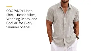 COOFANDY Linen Shirt &ndash; Beach Vibes, Wedding Ready, and Cool AF for Every Summer Scene!
