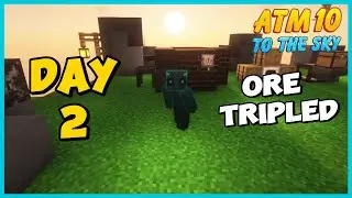 ATM10 To The Sky Ep2 &ndash; Ore Tripling & Early Automation! (Squeezer, Furnace, Foundry)