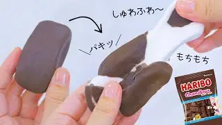 【ASMR】HARIBO CHOCOLATE MARSHMALLOW SLIME【DIY】今話題のハリボーのチョコマシュマロ(仮)作った【作り方】
