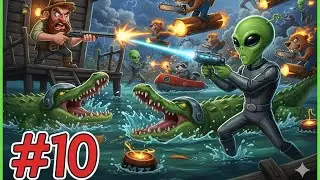 SWAMP ATTACK 2025 ЧАСТЬ 10 - ОХОТА НА ЗОМБИ ЗВЕРЕЙ НА БОЛОТЕ мобильная игра АТАКА НА БОЛОТО