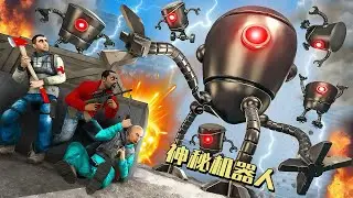 盖瑞模组：天降神秘机器人大军！铁憨憨三人当场懵圈，这怎么打？