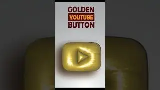 Youtube golden 3d button design #illustrator #3d #tutorial