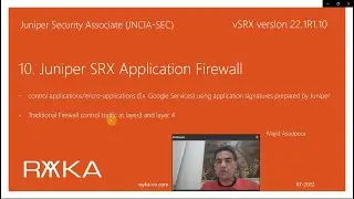 10. Juniper SRX Application Firewall