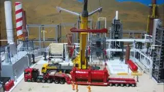 GROVE GMK 7550 crane assembly and heavy lift.