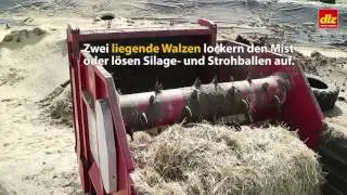 Festmiststreuer wird zum Biomasseh&auml;cksler