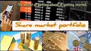 Share market investment, Economy,gold, silver stock market portfolio Red/green .