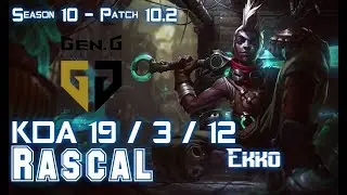 Gen Rascal EKKO vs GRAGAS Jungle - Patch 10.2 KR Ranked