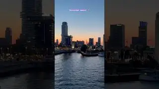 Amazing sunset in Rotterdam