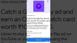 Google pay new offers... Play ad earn 10-1000
