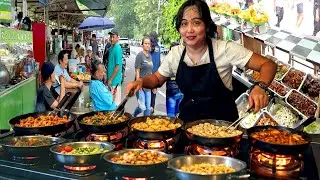 $1 INDONESIAN ALL YOU CAN EAT STREET BUFFET WITH OVER 20 DISHES | INDONESIAN STREET FOOD JAKARTA
