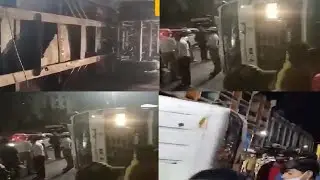 Container Tanasub Khokar Divider ku takkar dekaar Ulat jane ka Waqiya