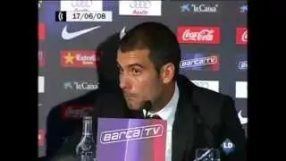 Así fue la presentación de Guardiola como entrenador del Barcelona
