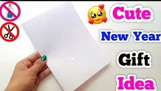 New year greeting card ll only with white paper ll easy and beautiful happy new year card