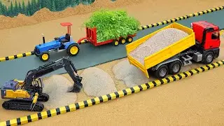 DIY Mini RC Road Roller and Crane for Concrete Road Construction | Construction Science Project