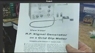 RF Generator as Grid Dip Meter  AM Loop Antenna   VTVM as Resonance Probe